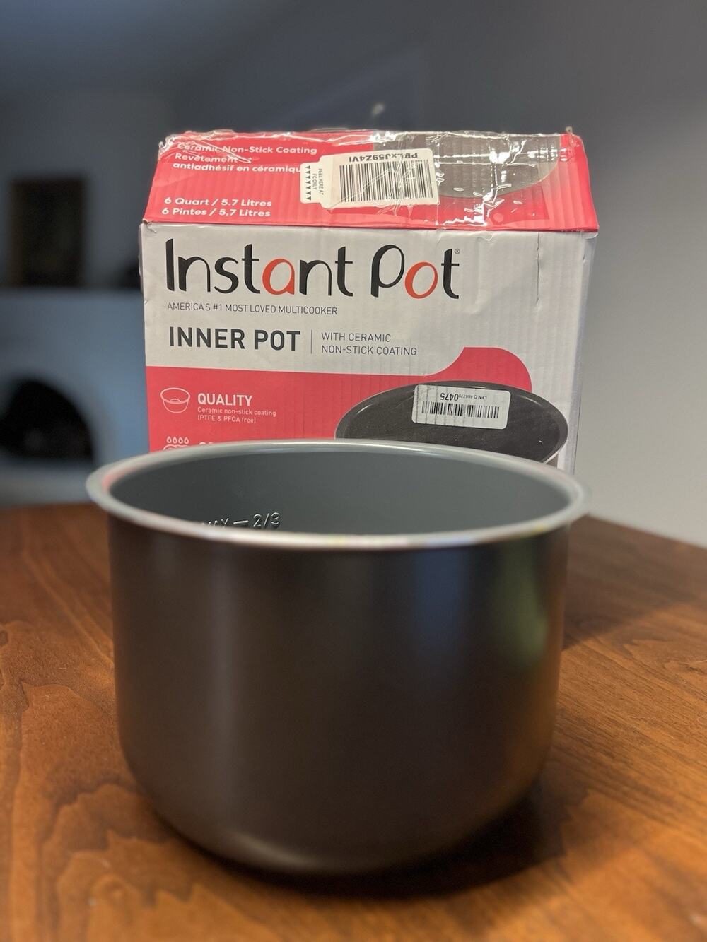 NOB Instant Pot 6 Qt Inner Pot Ceramic Non-Stick Coating Replacement Pot